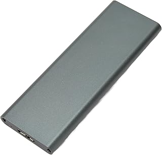 SSD Enclosure, OTG WTG Ultra Thin Aluminium Alloy USB 3.0 SSD Enclosure High Speed 5Gbps JMS583 Chip for 2230/2242 SSD (Grey)