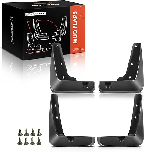 Miniatura 1 de A-Premium Juego de 4 guardabarros con accesorios de hardware compatibles con Lexus ES350, ES300h, (solo base), 2013-2018, sedán, delantero y trasero