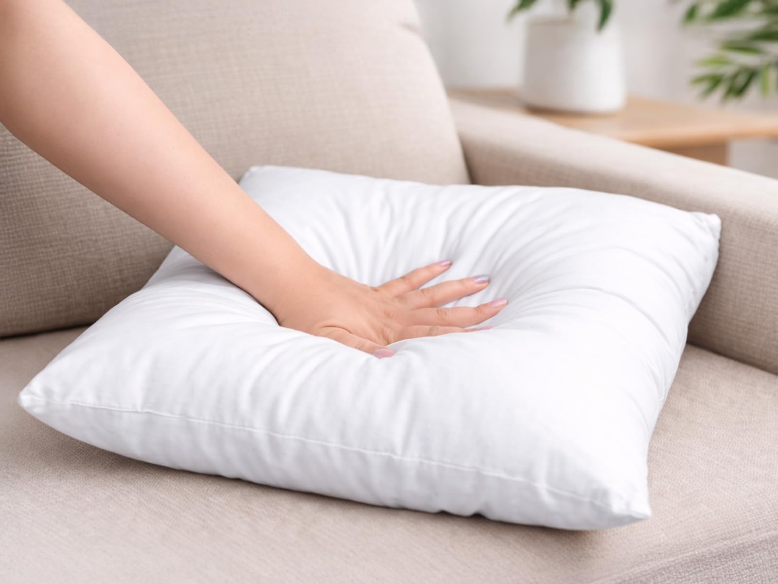beties - PublikSoft - 2er Set Daunen Füllkissen 40x60 cm – 400 g halbweiße 70% Daunen 30% Federn – waschbares Baumwoll Inlett – Sofa-, Kopf- & Couchkissen – weich & komfortstützend