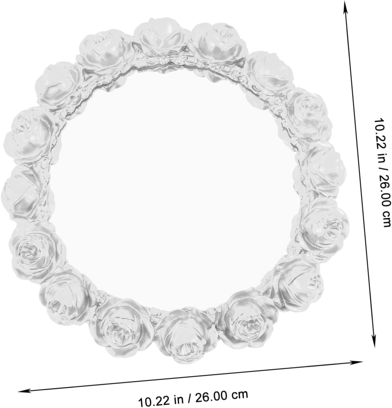 Zerodeko Mirror Rose Fruit Plate Perfume Tray Decorative Trinket Dish Vanity Jewelry Organizer Aesthetic Tray for Dresser