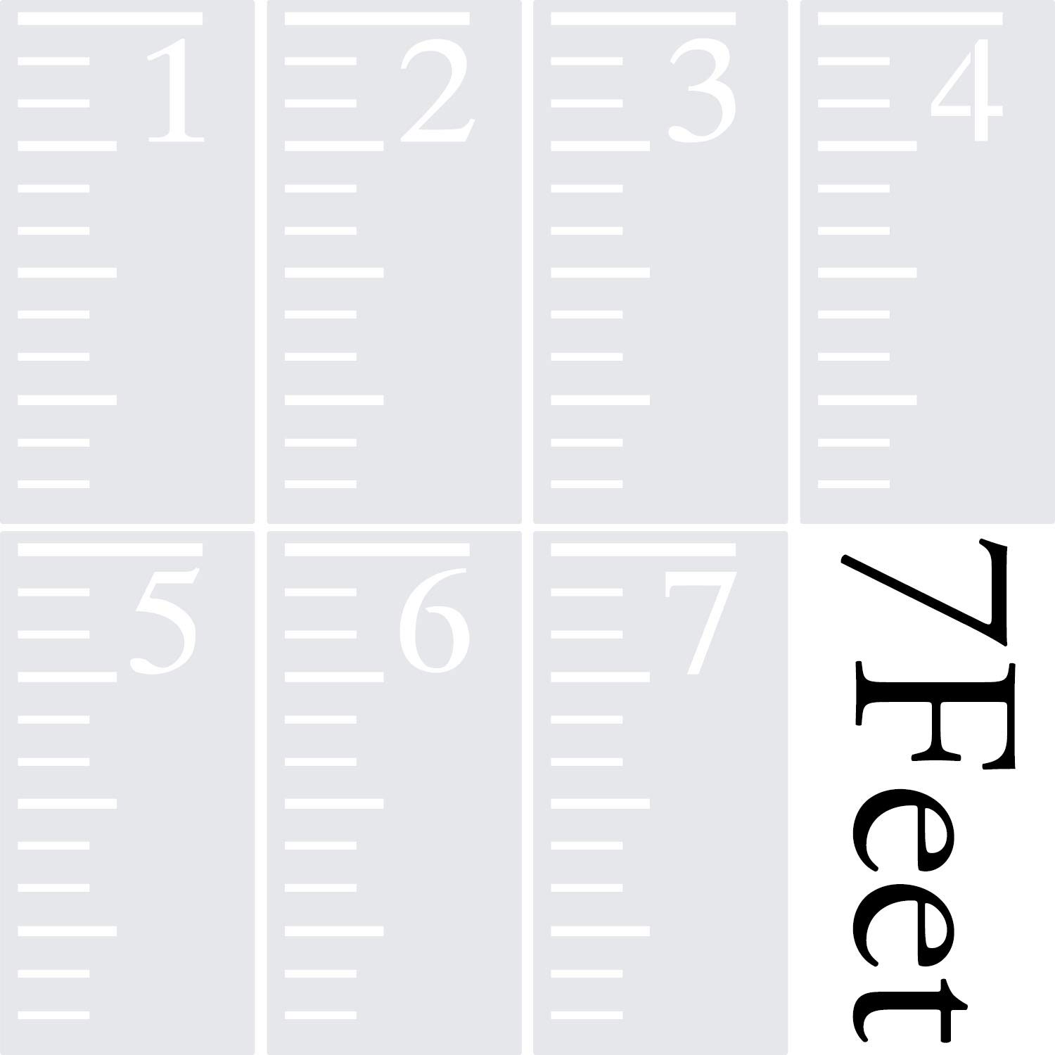 Amazon.com: Onwon 7 Feet Growth Chart Stencil Measuring Kids Height Growth Chart Scale Stencils Reusable Ruler Template Painting on Wood : Baby