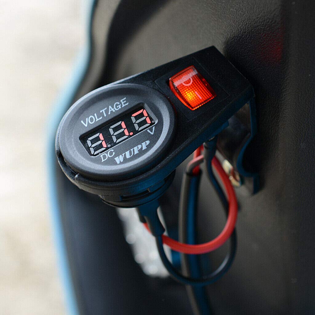 電池式　デジタル電圧計付き　バイク　ハーレー　ETC 電池式 デジタル電圧計付き バイク ハーレー ETC 二輪車用