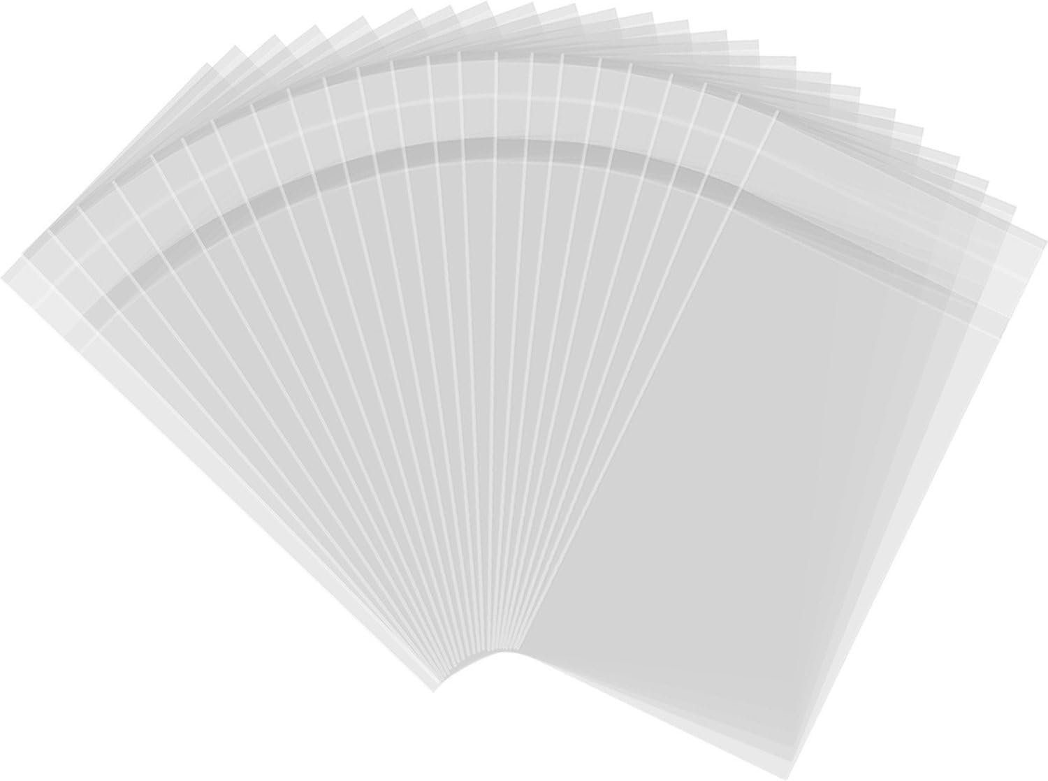 Outus300 Pieces Clear Cellophane Bags Self Adhesive Sealing Gift Treat Bags Opp Small Adhesive Plastic Bags for Cookies Candy, Soap, Cookie, Christmas Birthday Party Decorative (3 x 5 Inches)