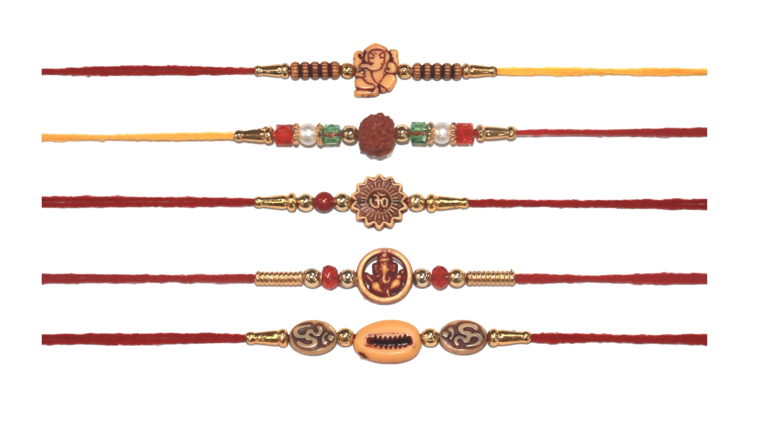 Traditional Rakhi For Set For Brother & Bhabhi - Traditional Indian Raksha Bandhan Thread Bracelets With Gift Pack Raksha Bandhan Rakhi