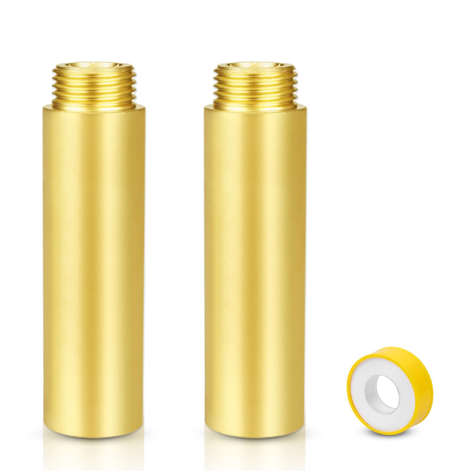 2 Pièces Rallonge de Robinet G3/4" x 50 mm, G3/4"(3/4" IG x 3/4" AG) Laiton Rallonge de Robinet, Laiton Rallonge Filetée, Rallonge de Robinet Fitting pour l'Installation de Chauffage et d'Eau Potable