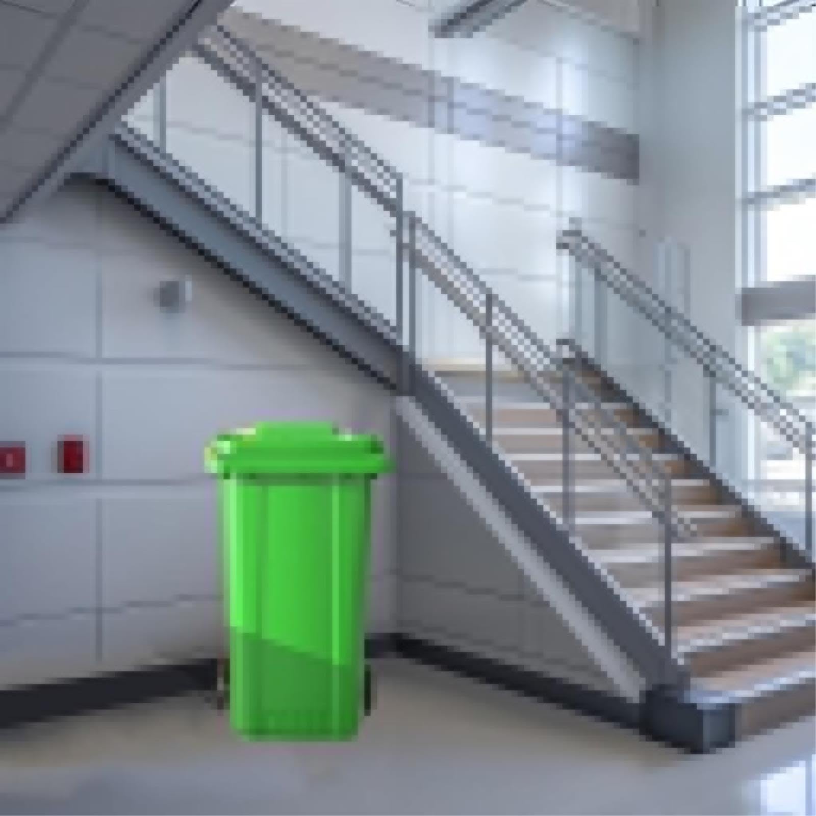 Cubo de Basura Exterior con Ruedas, contenedor de Basura Resistente Multicolor para Patio Trasero, Garaje, terraza y Uso Comercial. (Blue 30L)
