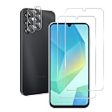 BIGFACE Galaxy A16 Tempered Glass Screen Protector + Camera Lens Protector [2 + 2 Pack][Case Friendly][Anti-Scratch][Ultrasonic Fingerprint Unlock] HD Protective Film for Samsung Galaxy A16