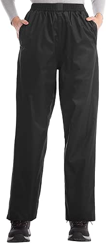 iCreek Women's Rain Pants Waterproof Hiking Pants Windproof Lightweight Over