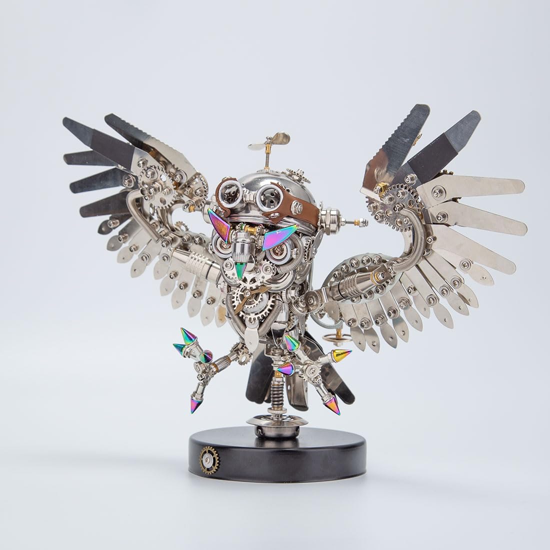 Puzzle de metal 3D búho maqueta para adultos, rompecabezas de metal steampunk animal, búho de metal 2024 calendario de adviento decoración creativa adornos de regalo - 700 piezas