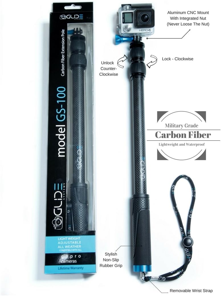 One-Day Sale: Up to 50% Off Glydesystems Gopro Carbon Fiber POV Adjustable Extension Pole (17-40) - Gopro Stick - Monopod-Selfie Stick-Compatible with GoPro Hero 4, 5, Hero Session, Sony Action Cam 40% Off Discount Glydesystems Gopro Carbon Fiber POV Adjustable Extension Pole (17-40) - Gopro Stick - Monopod-Selfie Stick-Compatible with GoPro Hero 4, 5, Hero Session, Sony Action Cam