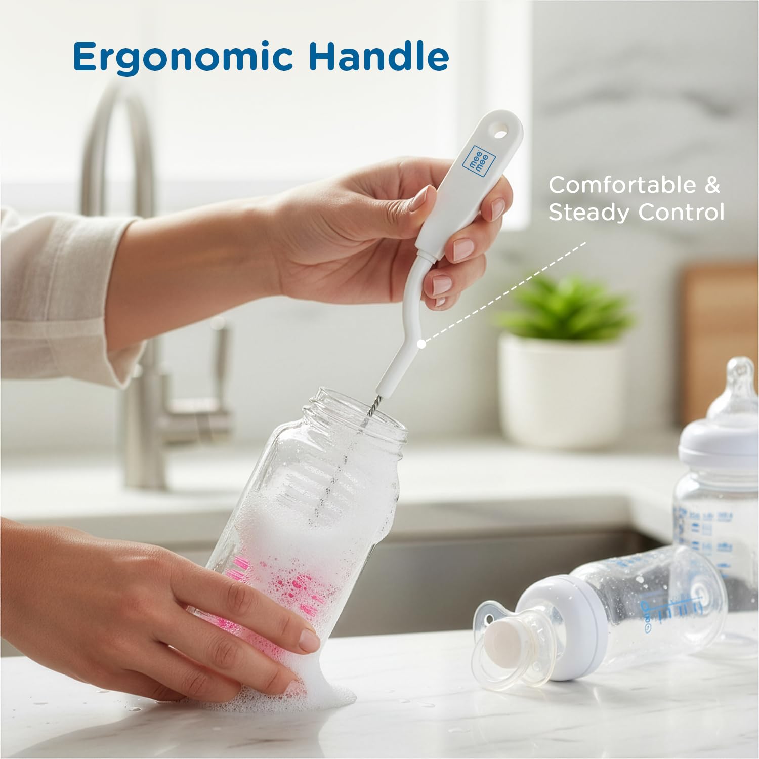 Mee Mee Bottle Brush - Safe & Easy Cleaning -10