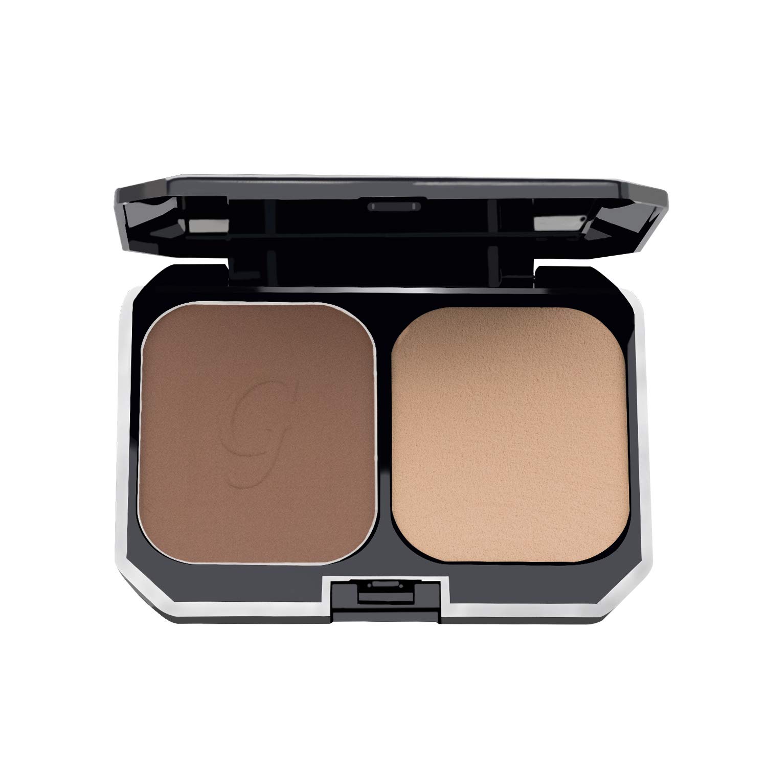 GlamGals HOLLYWOOD-U.S.A 2 in 1 Two Way Cake Compact Makeup + Foundation SPF 15,10g (Brown)