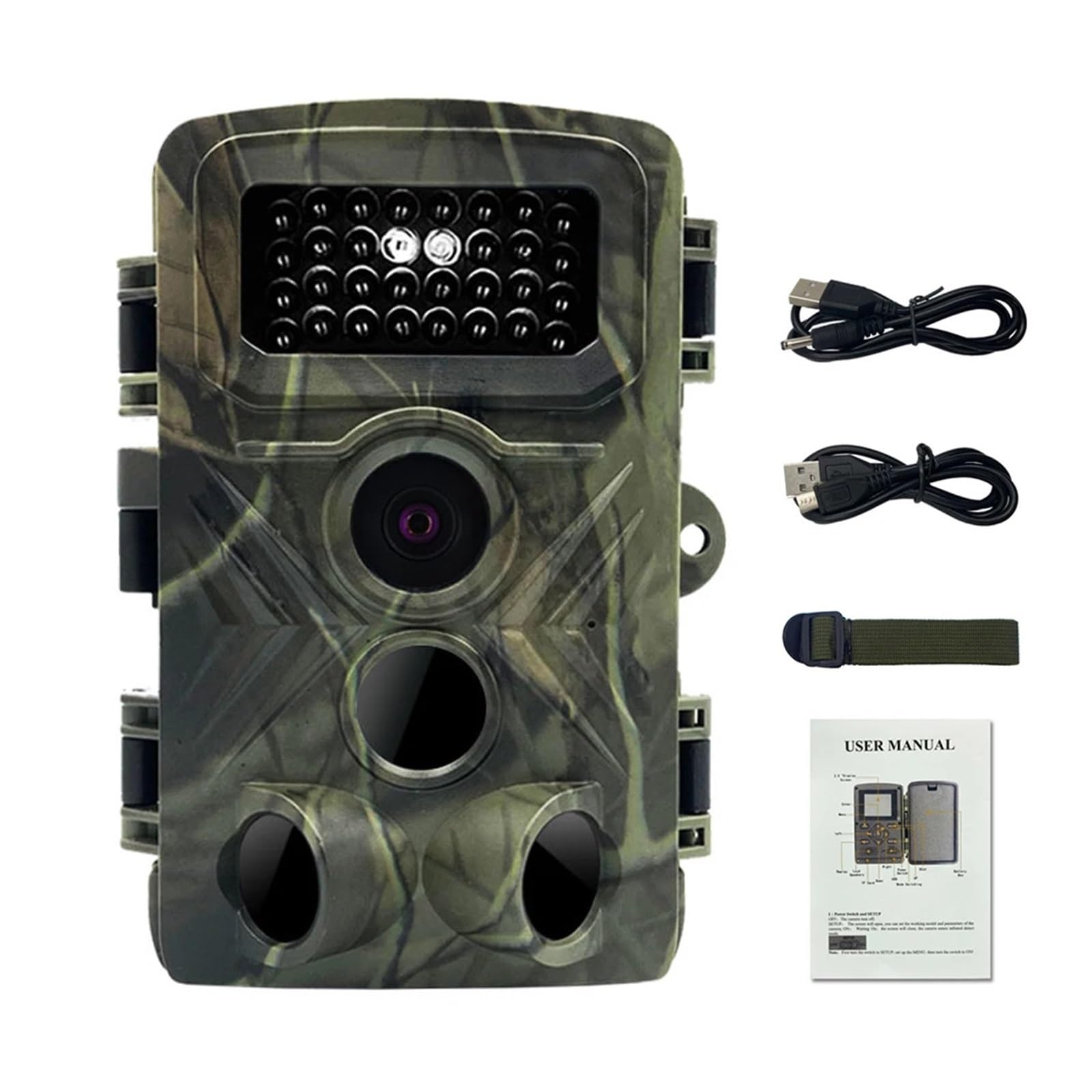 36MP 1080P Caméra De Prise De Photo Nocturne Caméra De Surveillance des Animaux De Chasse IP66 Étanche avec 34 Lumières Infrarouges