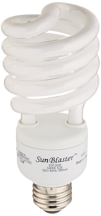 SunBlaster CFL Self ballasted Propagation lamp, 6400K Light Spectrum, 26 Watt, Fits Standard Size Light Socket
