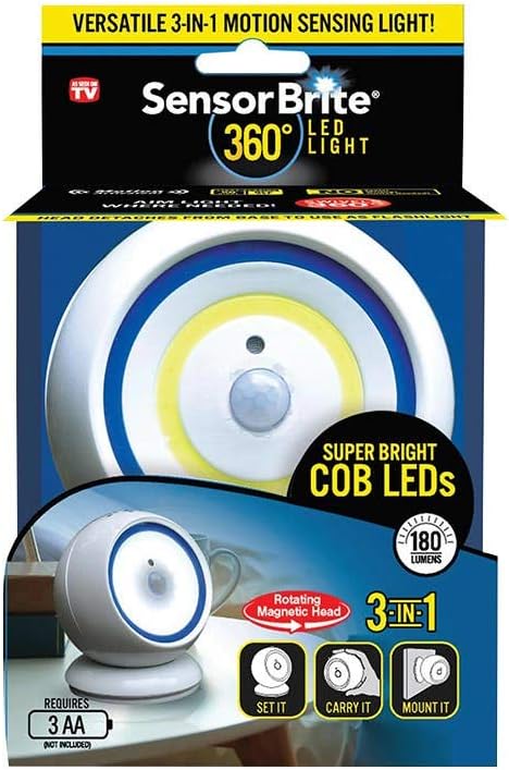 Sensor Brite As Seen On TV 180 lumens Portable Work Light - Case of: 1;