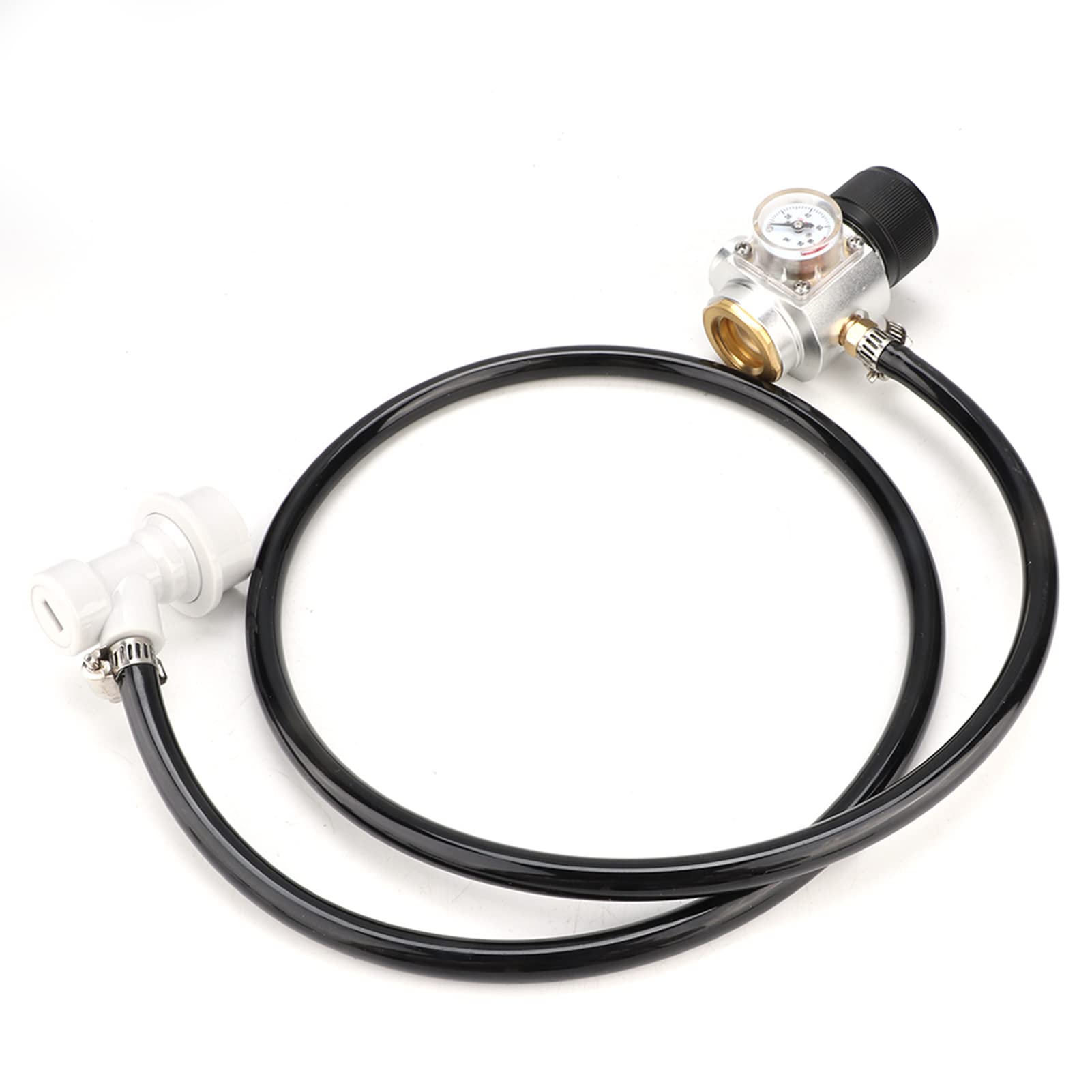0-90PSI CO2 Mini regulator gazu, 5/40.6 cm przewód gazowy montaż manometru, zestaw akcesoriów do blokady kuli