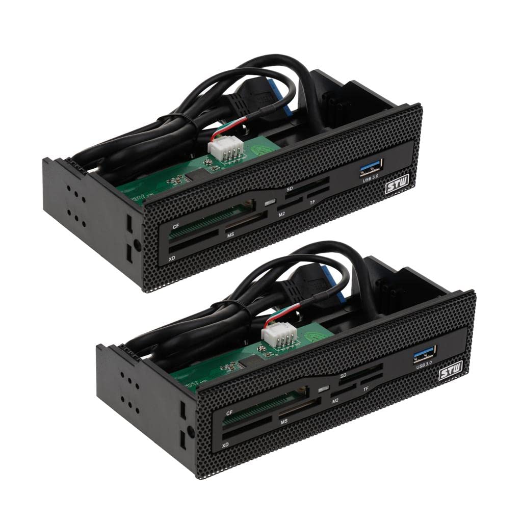 MERISHOPP 2Pcs 5.25'' Usb3.0 Internal Card Reader Multi-Card Front Panel for Desktop|Computers/Tablets & Networking | Computer Cables & Connectors | USB Cables, Hubs & Adapters