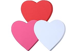 90 Pieces of Valentine's Heart Cutouts in Red, Pink, and White