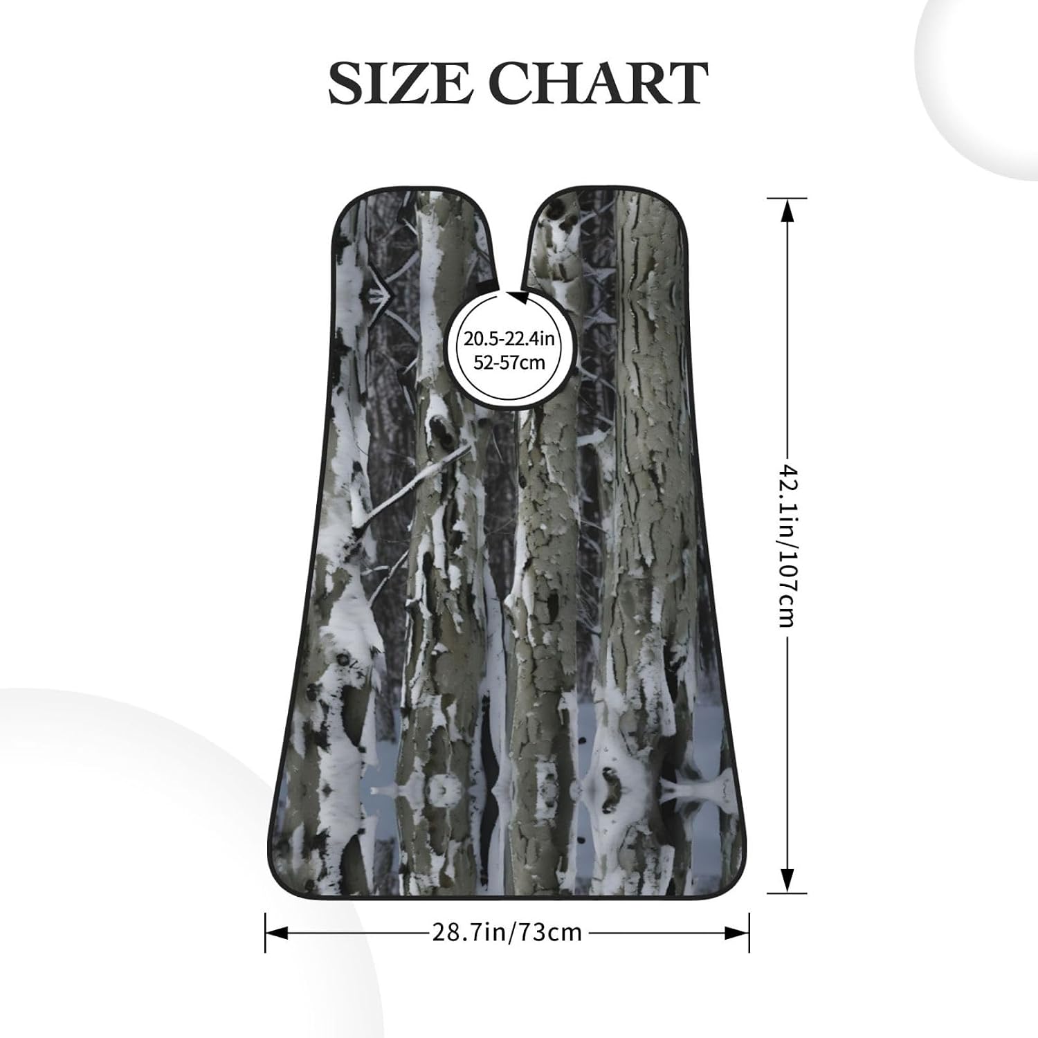Cold Tree Camouflage Print Beard Bib Apron, Shaving Apron For Dad, Men'S Hair Catcher For Shaving Best Gifts For Dad