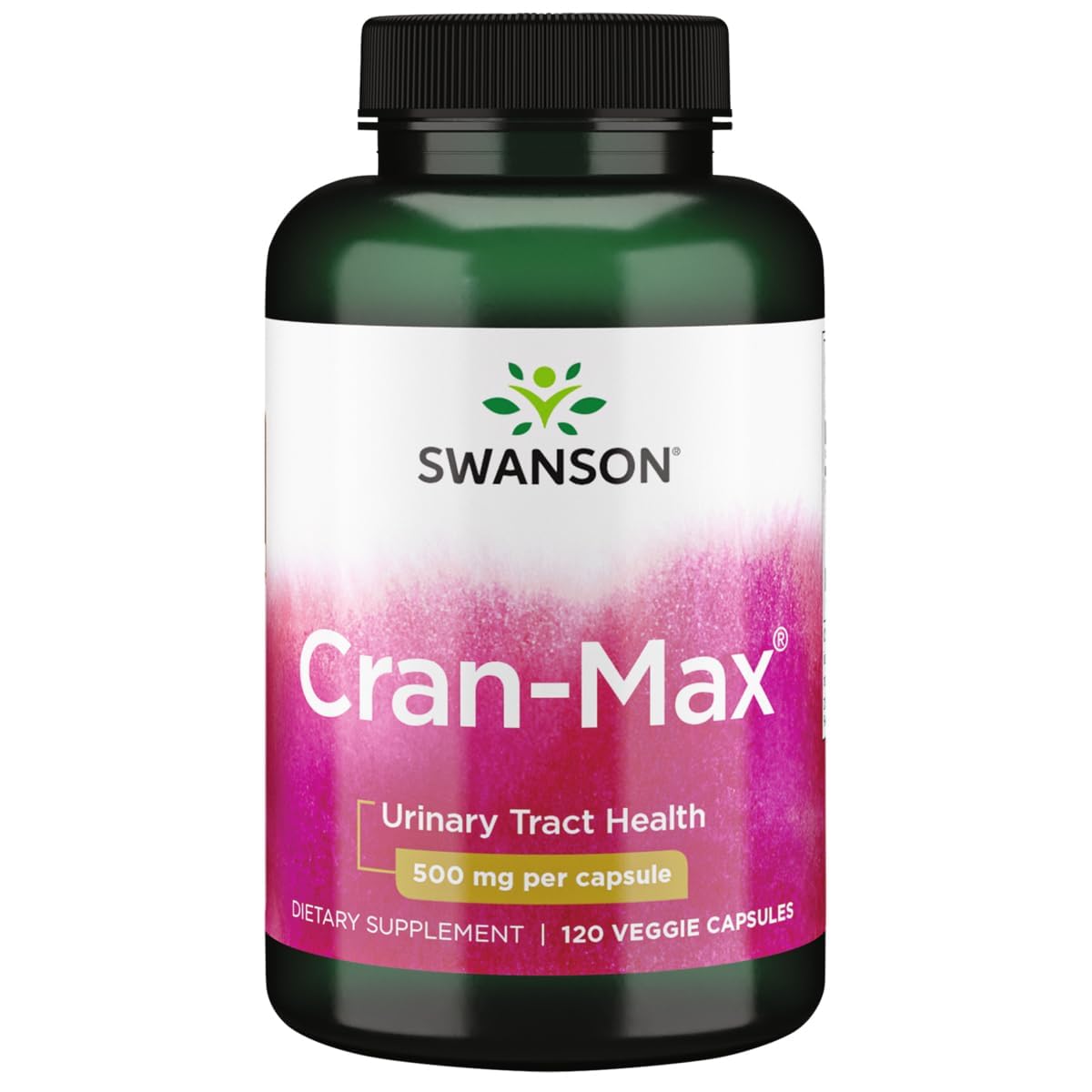 Swanson Cran-Max Urinary Health 500 mg, 120 Veg Capsules 120 Count (Pack of 1)