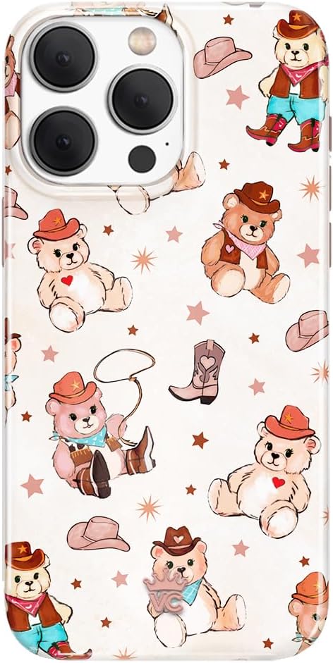 VELVET CAVIAR for iPhone 15 Pro Max Case Western - Compatible with MagSafe - 10ft Drop Tested - Cowboy Teddy Bear