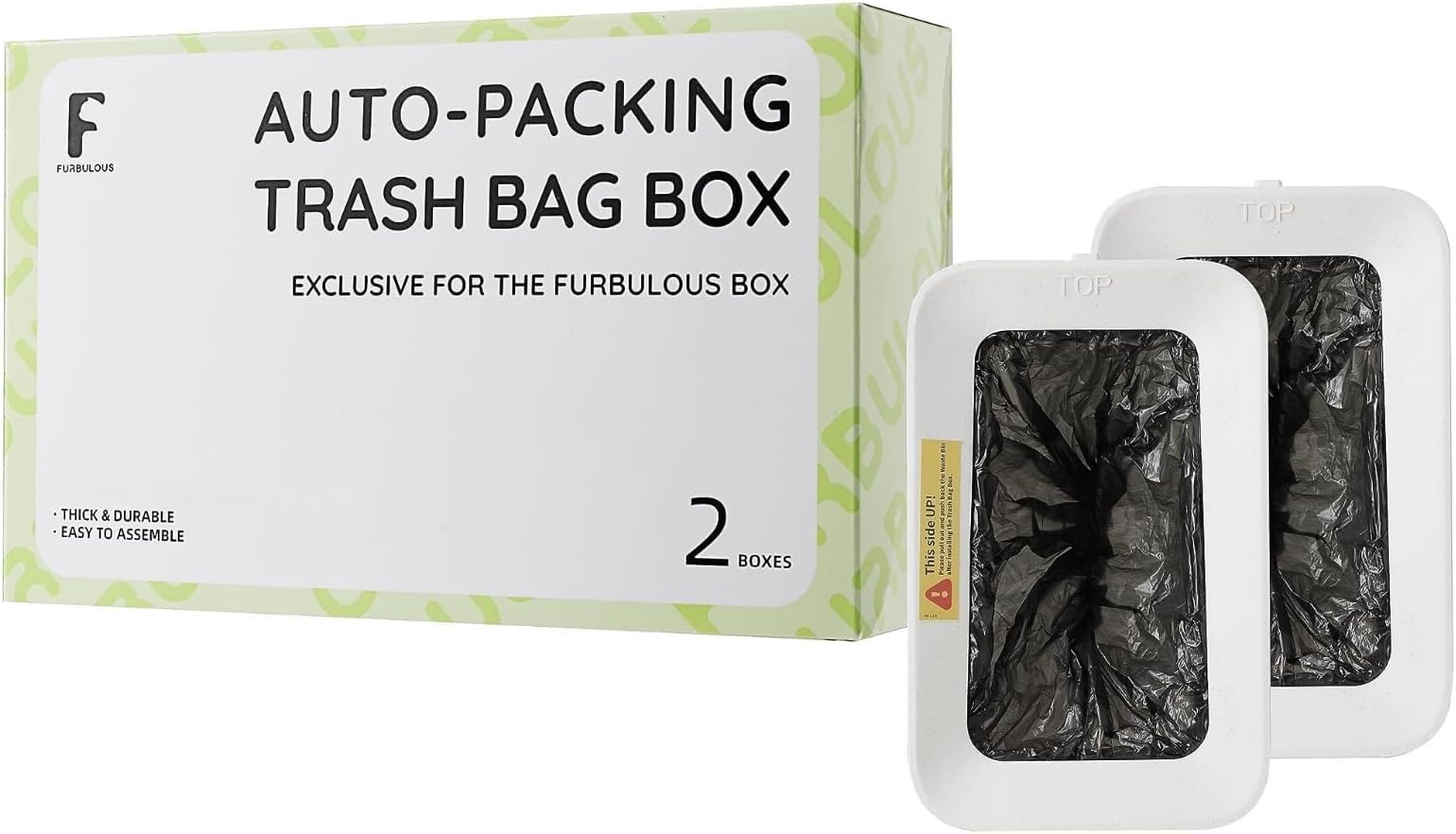 Furbulous Auto-Packing Trash Bag Box 2 Pieces