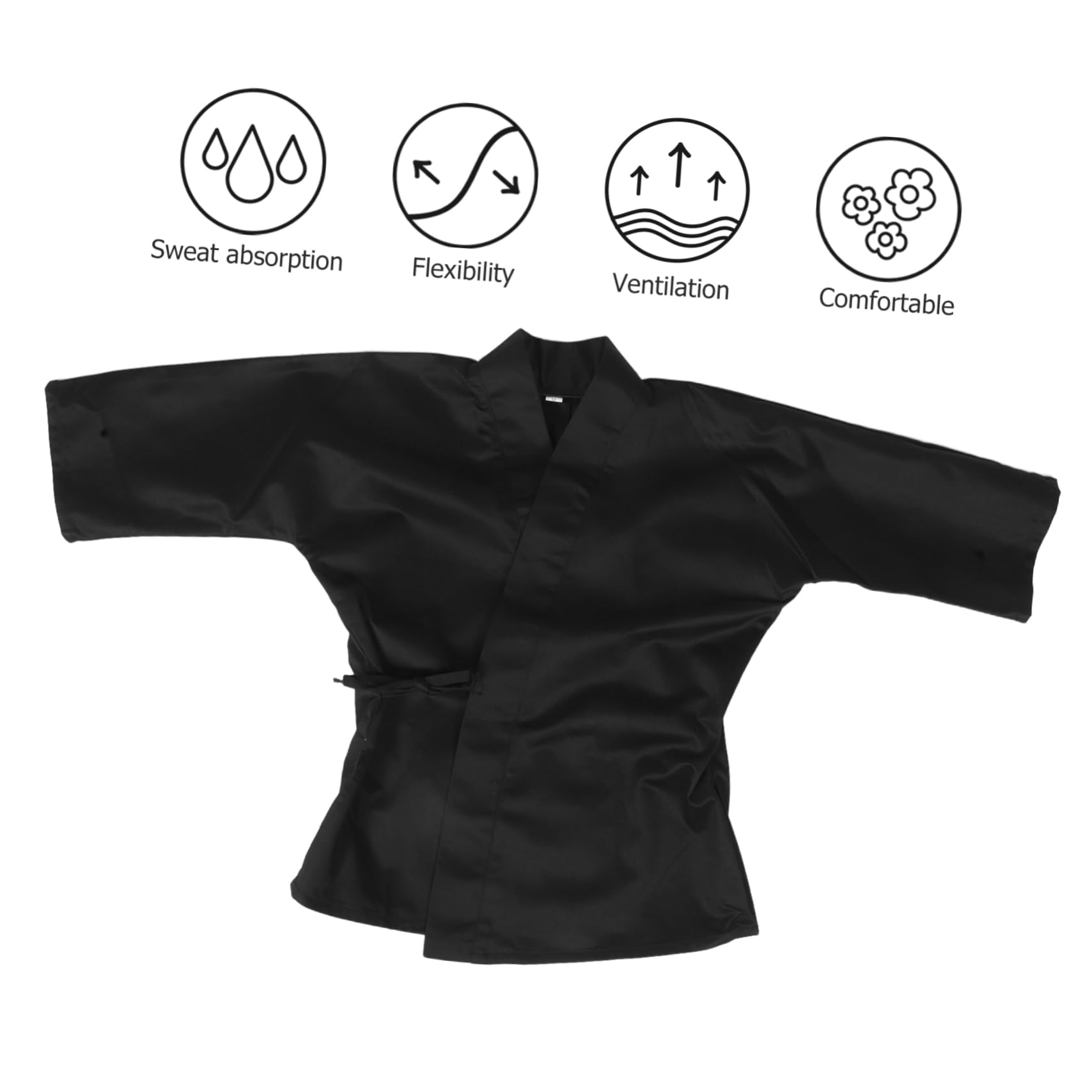 FRCOLOR Ropa de Trabajo de Chef Japonesa para Hombre Chaqueta Kimono y Camisa Tradicional para Bares de Sushi y Establecimientos de Cocina Japonesa