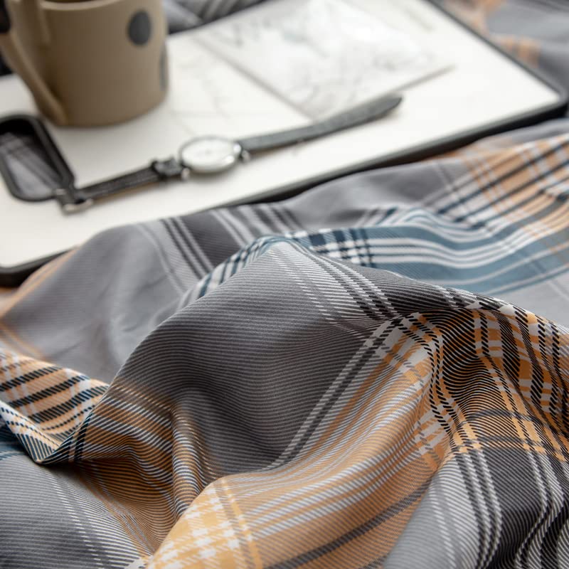 Coprimaterasso Con Angoli Elasticizzato 140x200 Cm - 100% Poliestere Stampato Quadri, Altezza 25 Cm