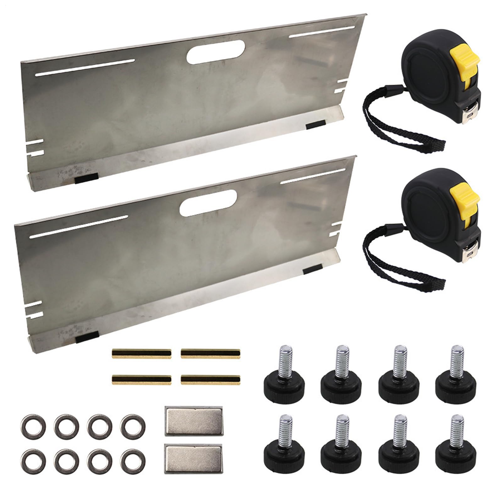 Herramientas Alineación Automotriz 2 métricas antideslizantes y placa | Kit magnético alineador de ruedas Herramienta equilibrado pesado para motos, camiones, neumáticos y reparaci