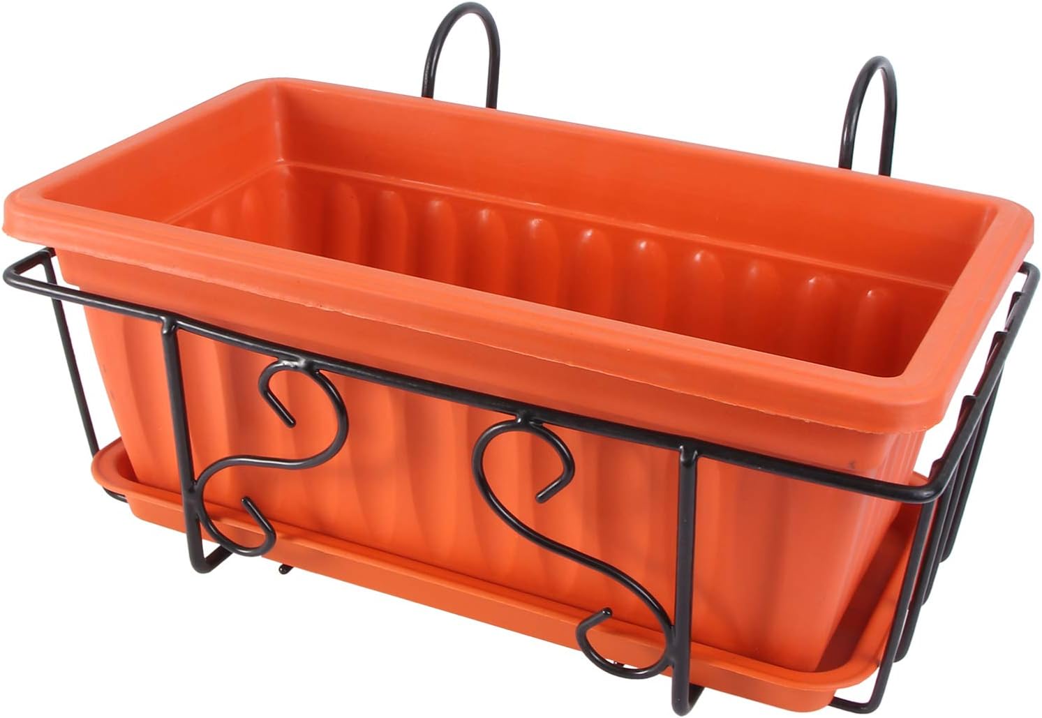 Iron Hanging Shelf Basket Plastic Flowerpot Hanging