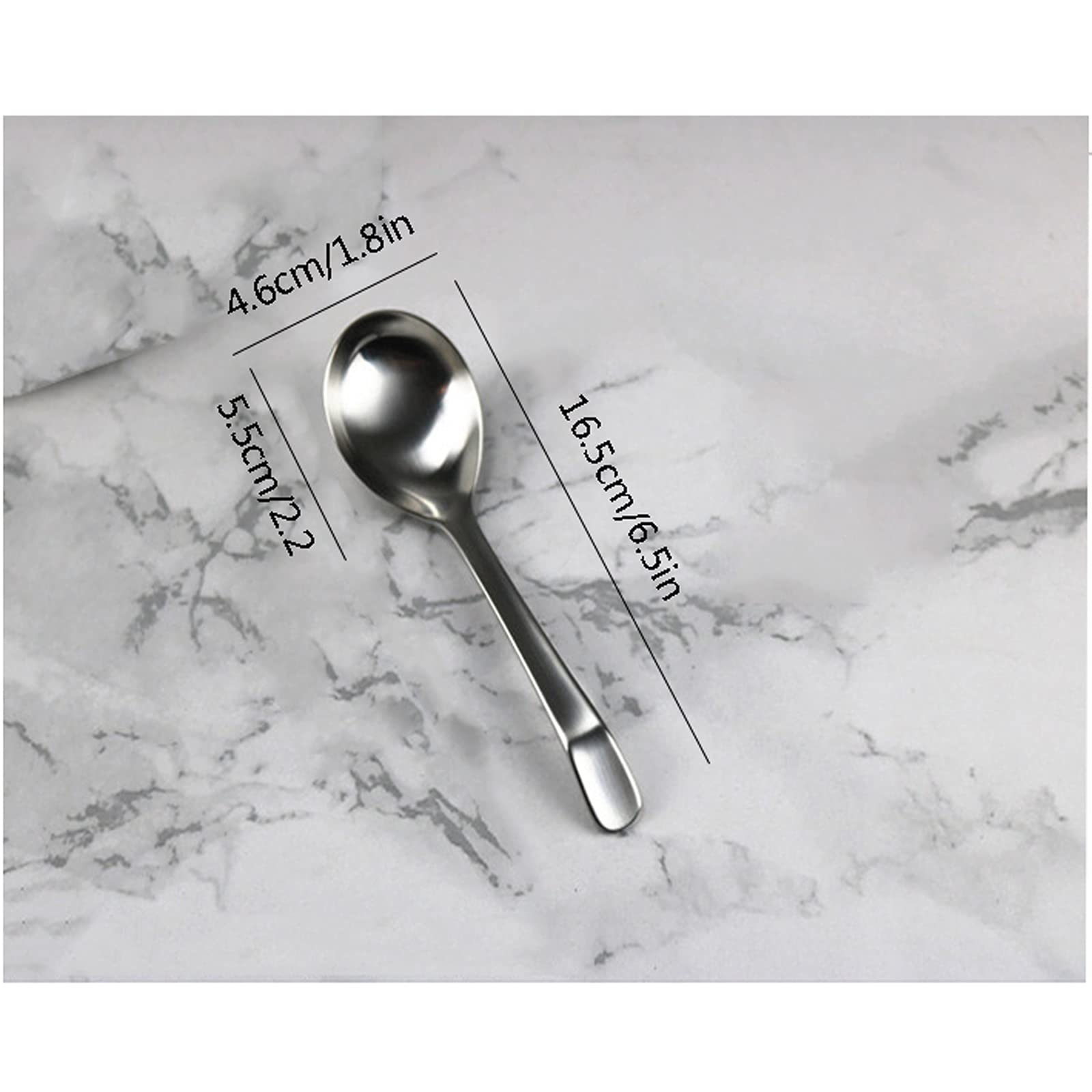 Cucharas de sopa Cuchara de cabeza grande de acero inoxidable 304, cuchara de sopa espesa con mango largo, cuchara de sopa pequeña for sopa doméstica, 2 uds. Para el hogar y la cocina ( Color : B )