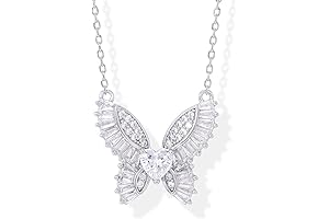 Dazzling Butterfly Necklace in Sterling Silver for Lasting Charm