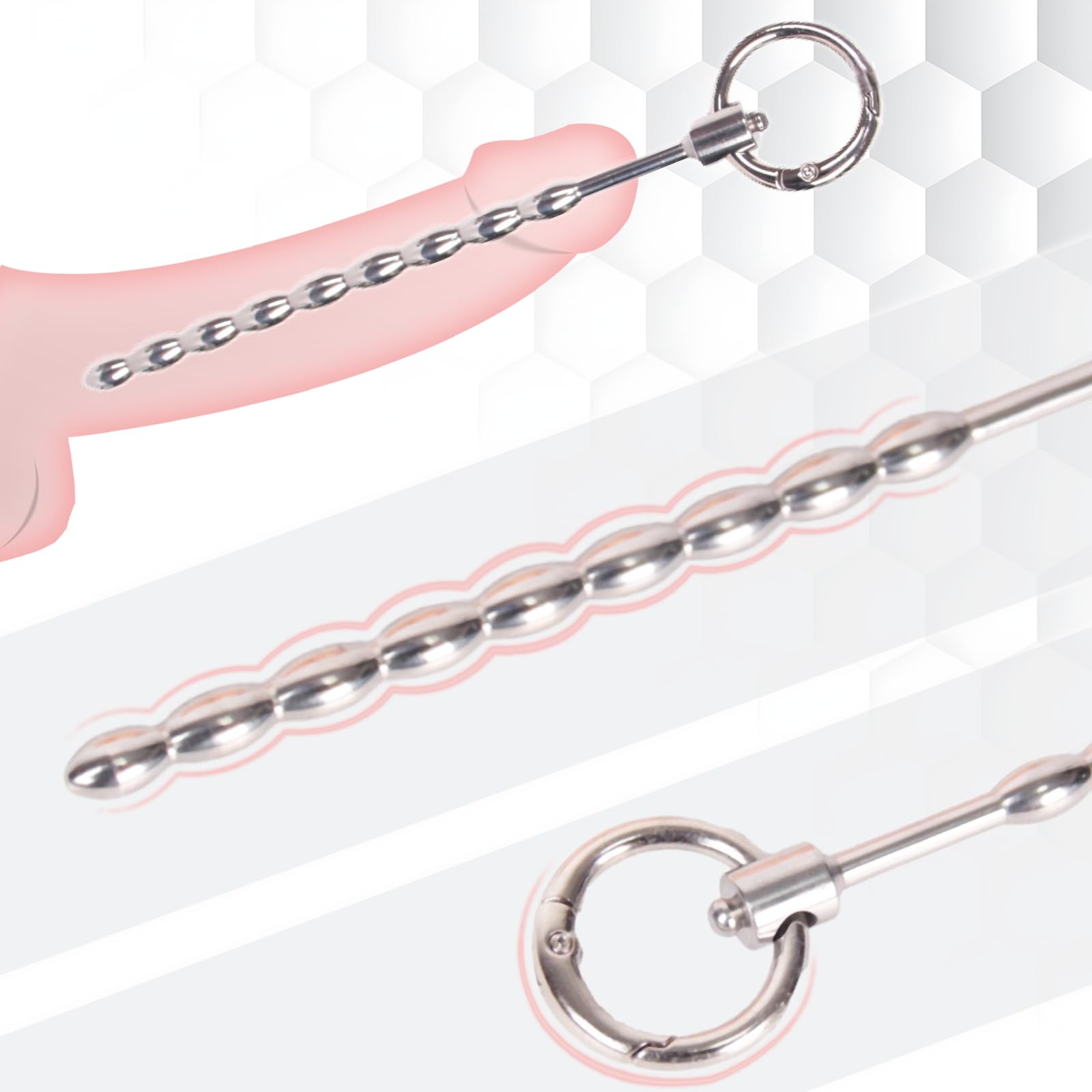 Set di Elettrostimolazione, Dilatatore Elettrico, Plug Uretrale con Scosse Elettriche e Plug Anale, Anello Penis Massaggiante con Masturbatore, Giocattoli Sessuali Fetish per Donne e Uomini
