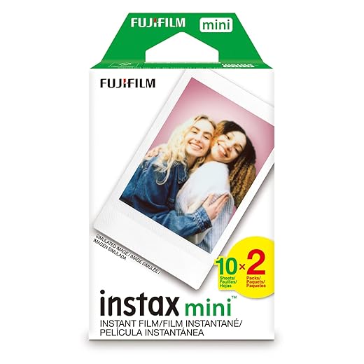 FUJIFILM Instax Mini Instant Film Twin Pack (White), 20 Photos