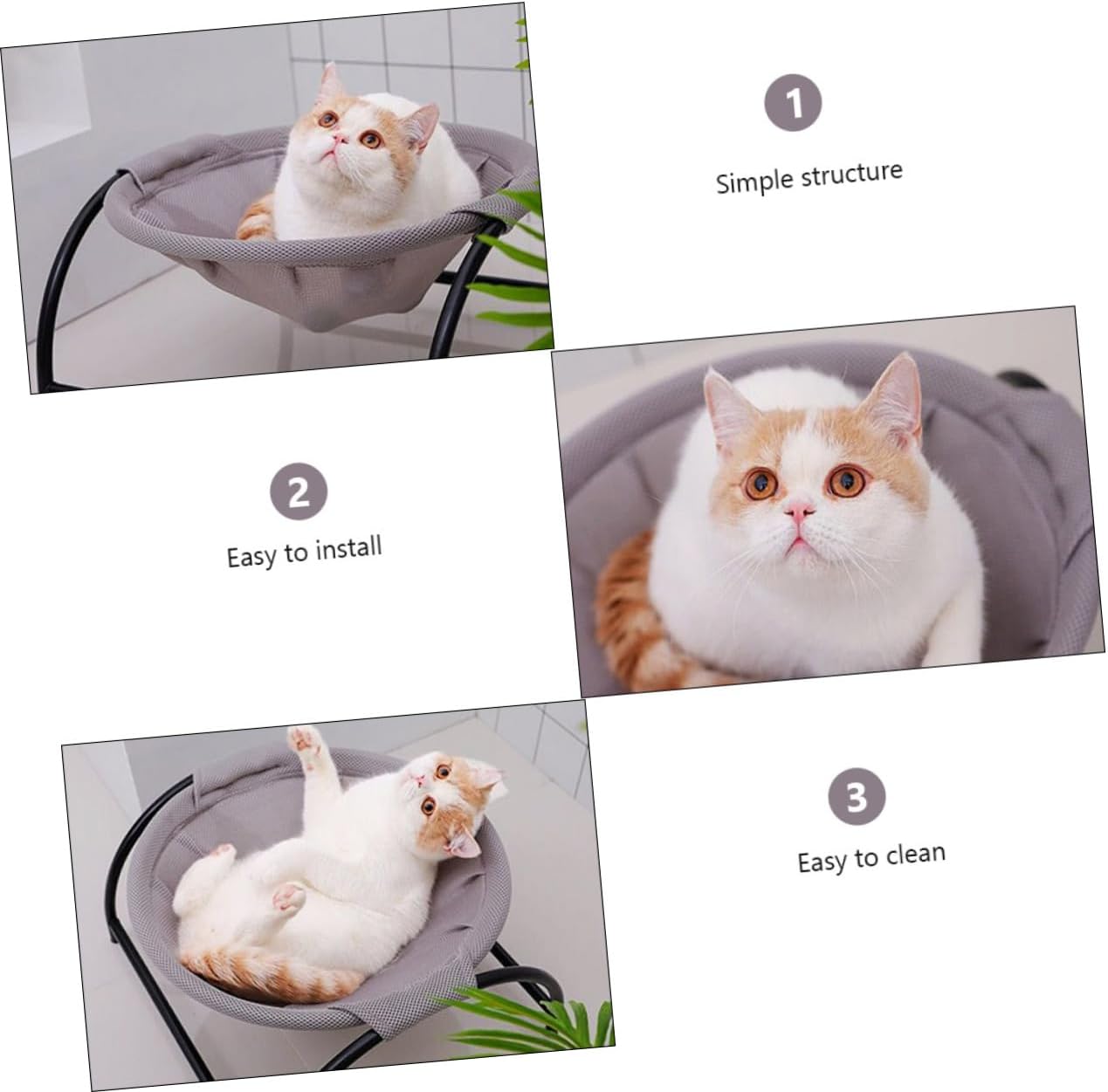 BESPORTBLE Elevated for Cats and Dogs Durable Frame Cat Hammock Design Stable Support for Kittens and Puppies Pet Supplies for Indoor Use