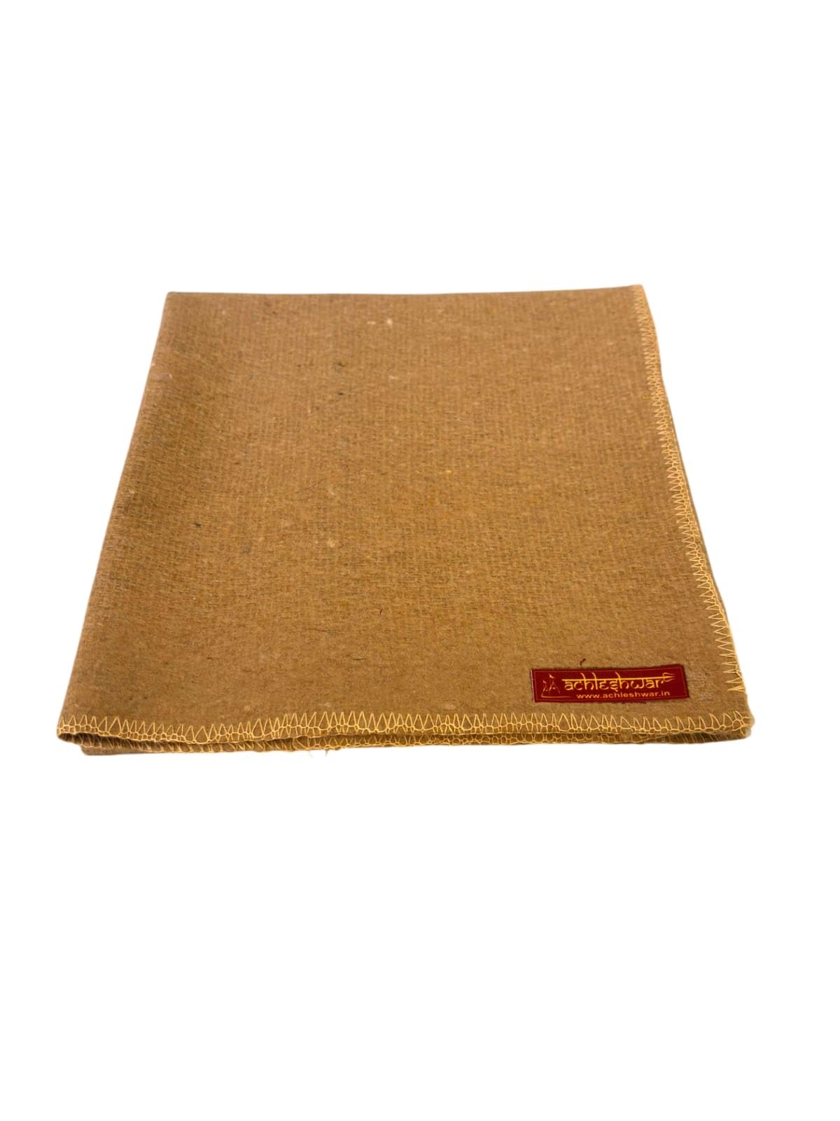 Achleshwar Premium Woolen Aasan | Traditional Pooja Mat | Thick & Warm, Handcrafted Finish | Ideal for Meditation & Worship | Brown | 23 x 30 Inch (Pack of 4)-image-6