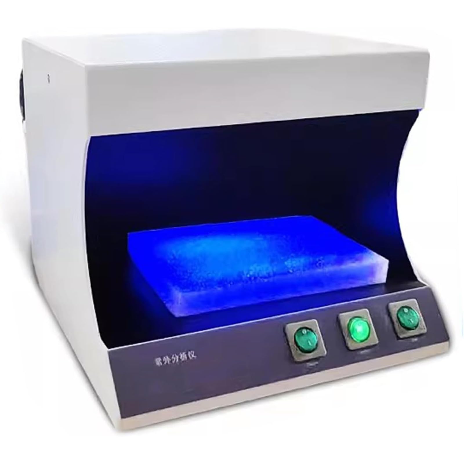UV-Ultraviolett-Analysator mit Dunkelkammer, Laborfluoreszenzdetektor, UV-Lampenschrank, Wellenlänge 254 nm/365 nm, UV-Filter 200 × 50 mm, UV-Lampenkasten for wissenschaftliche Forschung und Chemie