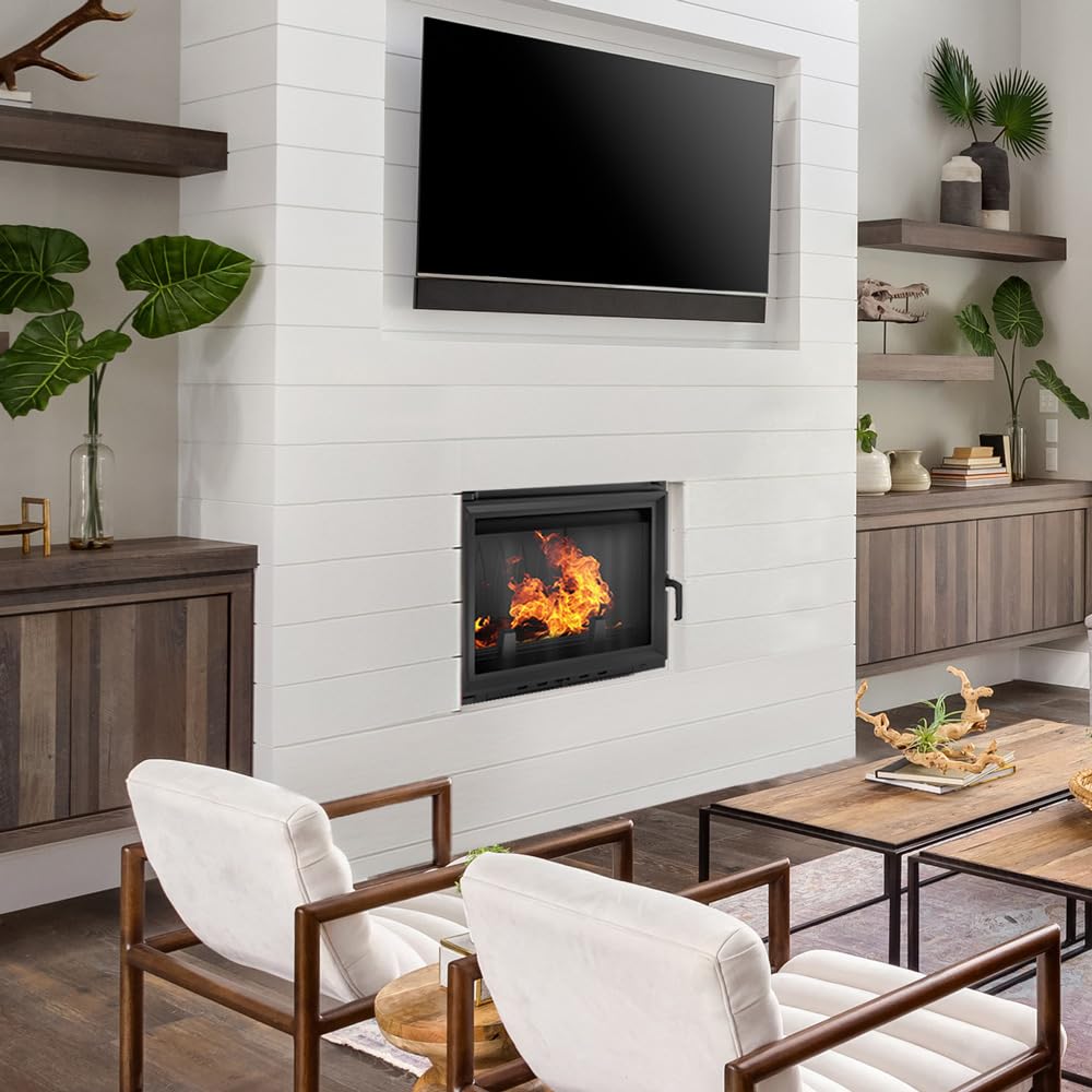 KRATKI Kamineinsatz Holzofen Gusseisen Maja 8kW BImSchV 2 Wirkungsgrad 80% Kamineinsätze Holz Leistungsbereich 3-10kW (MAJA/PF/150)