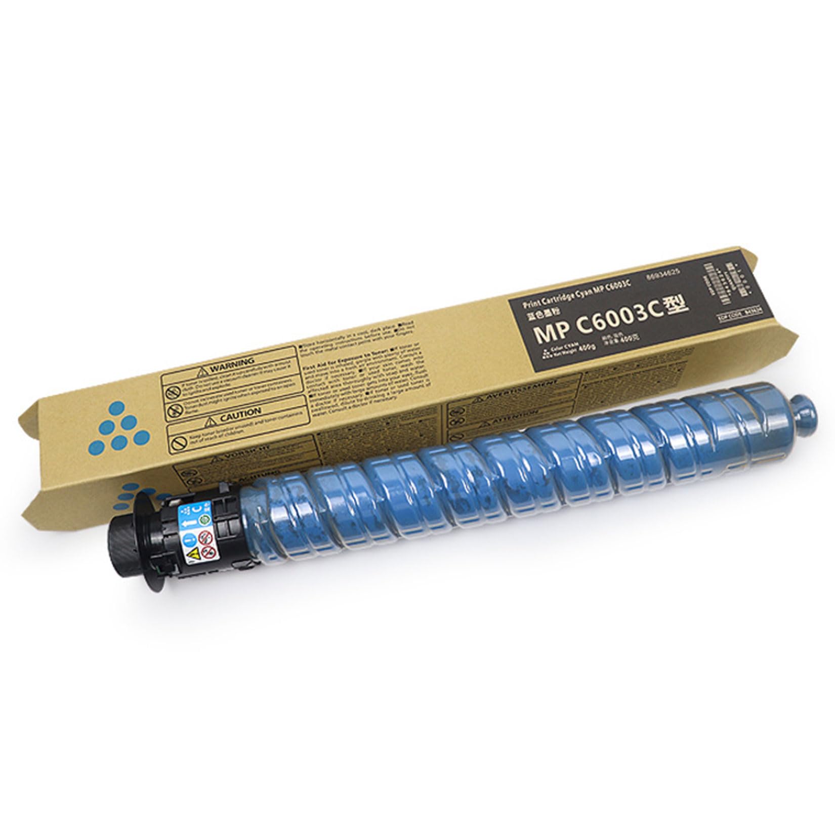 Klxfj Cyan Mpc6003c Toner Cartridge With Chip Compatible For Ricoh Mpc 3003 C3503 C4503 C5503 C6003 Mpc3004 C3504 Printers,High Yield Black Toner 51000 Pages, Color Toners 30000 Pages,-1 Pack