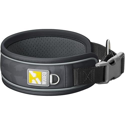 Premium Dog Collar | Super Adjustable for All Breeds, Quick Release Buckle | Extra Soft and Widened Padding & Reflective Trim Design for Safety (Large, Black)
