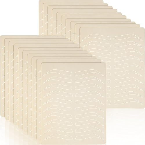 Miniatura 8 de 16 piezas de suministros de microblading piel de práctica de doble cara para cejas, sin tinta, maquillaje de piel, pieles de silicona para practicar