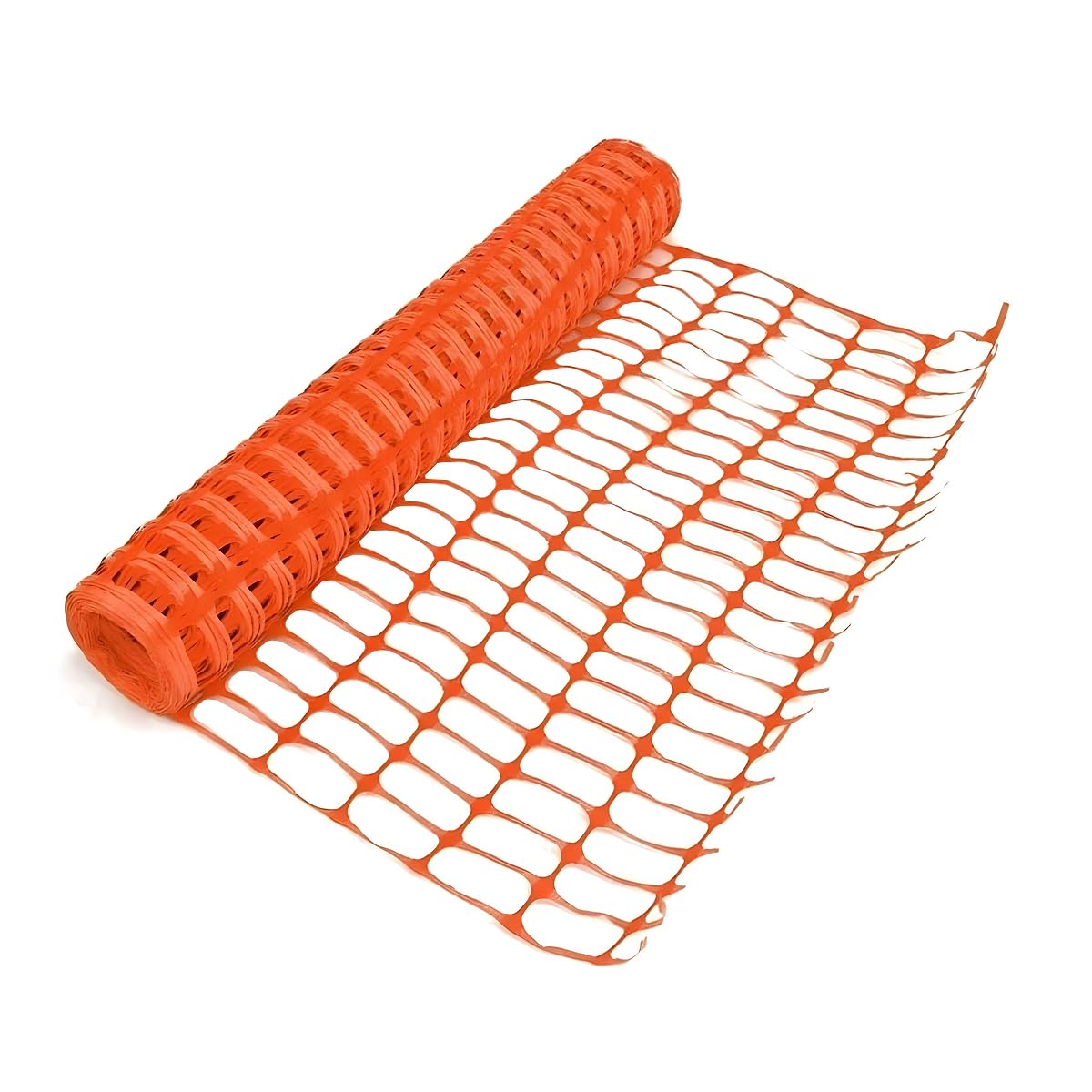Valla de malla de plástico de 1 m x 50 m, valla de seguridad temporal para construcción, lugares de trabajo, jardín, barreras para mascotas y eventos en naranja, amarillo, verde, azul (naranja)