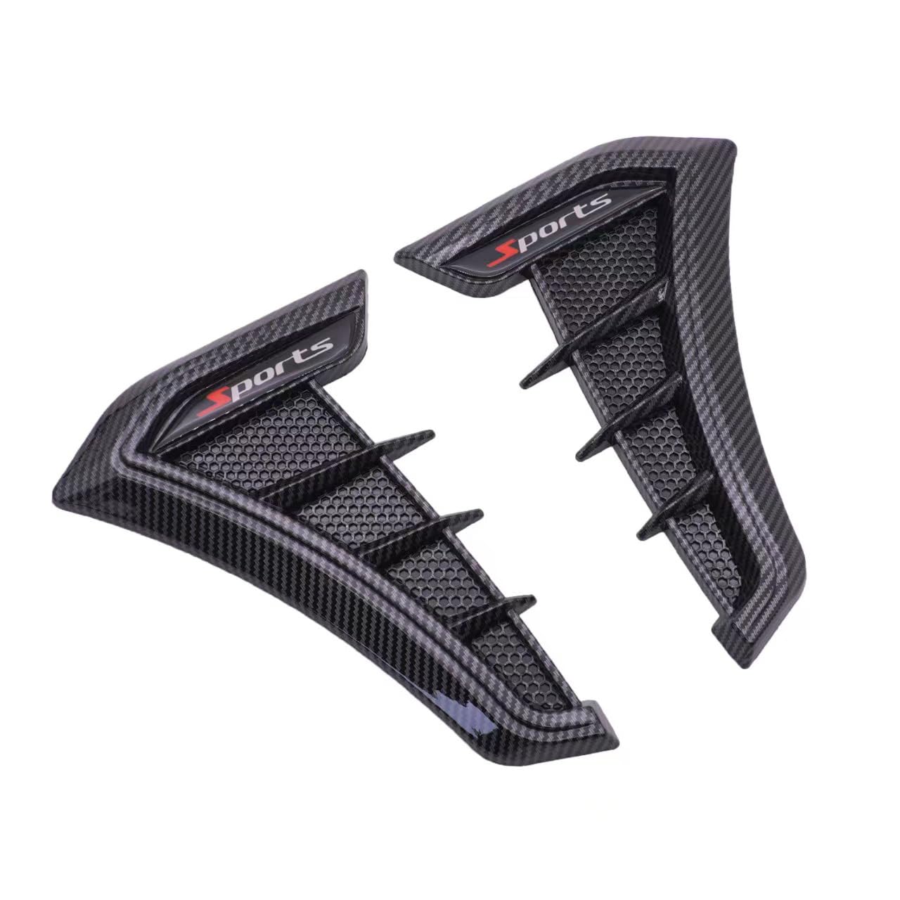 Tryagat 2 Pcs Car Side Fender Sticker for Alfa Romeo Giulietta 159 146 157 Brera, Air Intake Vent Cover Grille Bodywork Decoration Vehicle Exterior Auto Accessories,carbon fiber