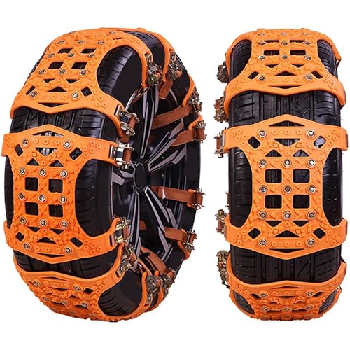 Car Snow Chains for Honda Civic Station Wagon 2012-2017,Durability Tire Chains Reusable Tire Traction Chain 3-Min Quick Install Emergency Portable Snow Tire Chains,G