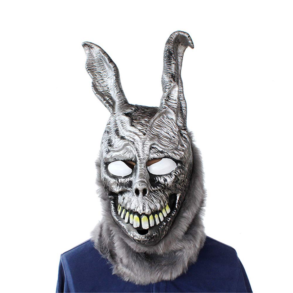 BaronHong Ghost Rabbit Frank Cosplay Halloween Party Realistic Latex Headgear 3D Mask