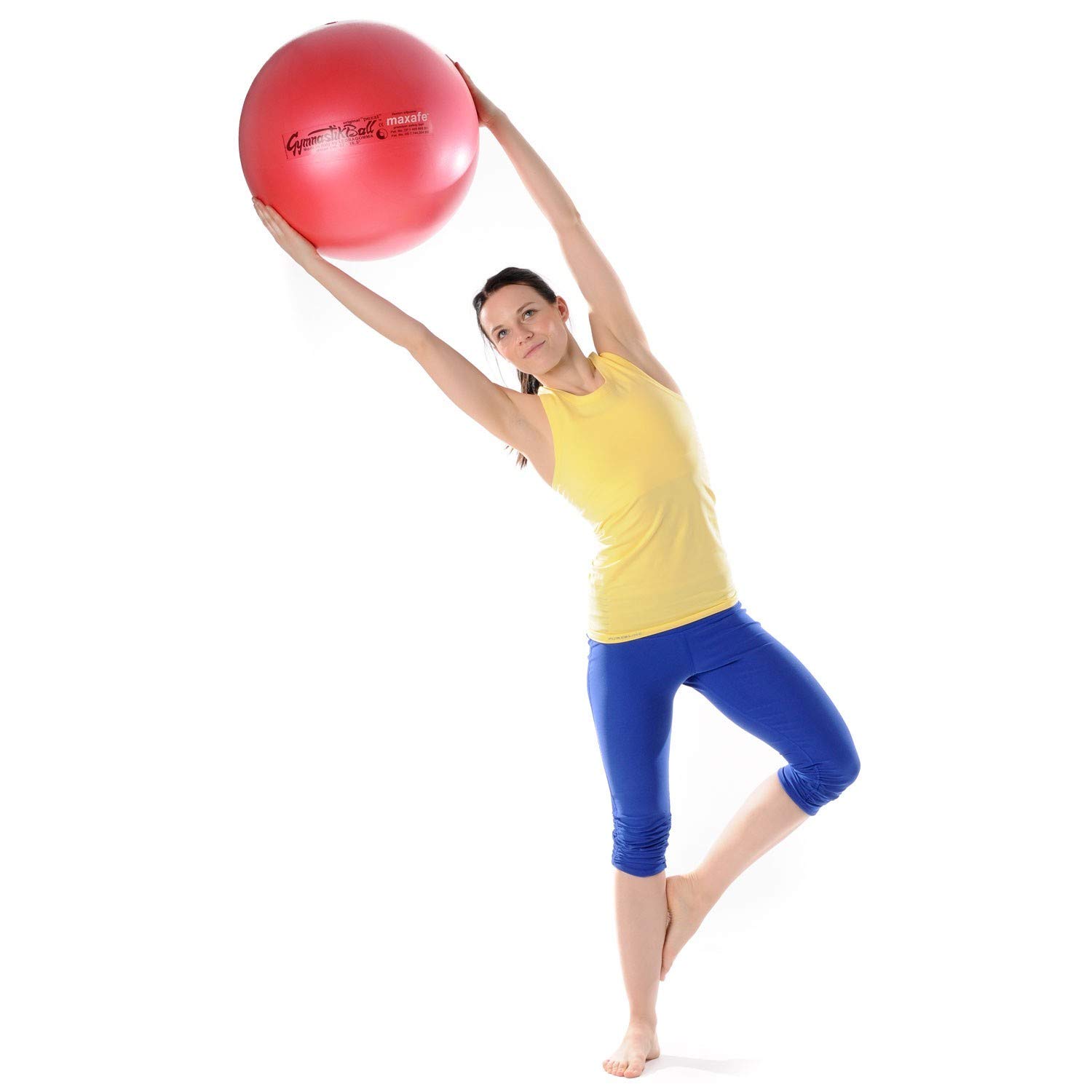 Pezzi Maxafe - Pelota de gimnasia (42 cm de diámetro hasta 75 cm, incluye cuenco para pelotas, soporta hasta 400 kg, para entrenamiento, rehabilitación, terapia, asiento, gimnasia, oficina, deporte)