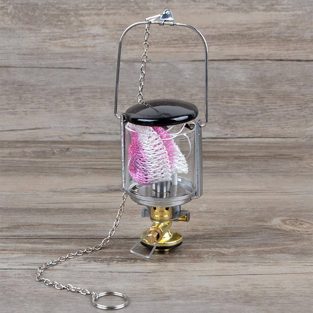 Meiyiu Campeggio Mini Lanterna Portatile Campeggio Luce Gas Tenda Lampada Lampada Lampada Da Appendere Lampada In Vetro Da Viaggio Stufa A Gas