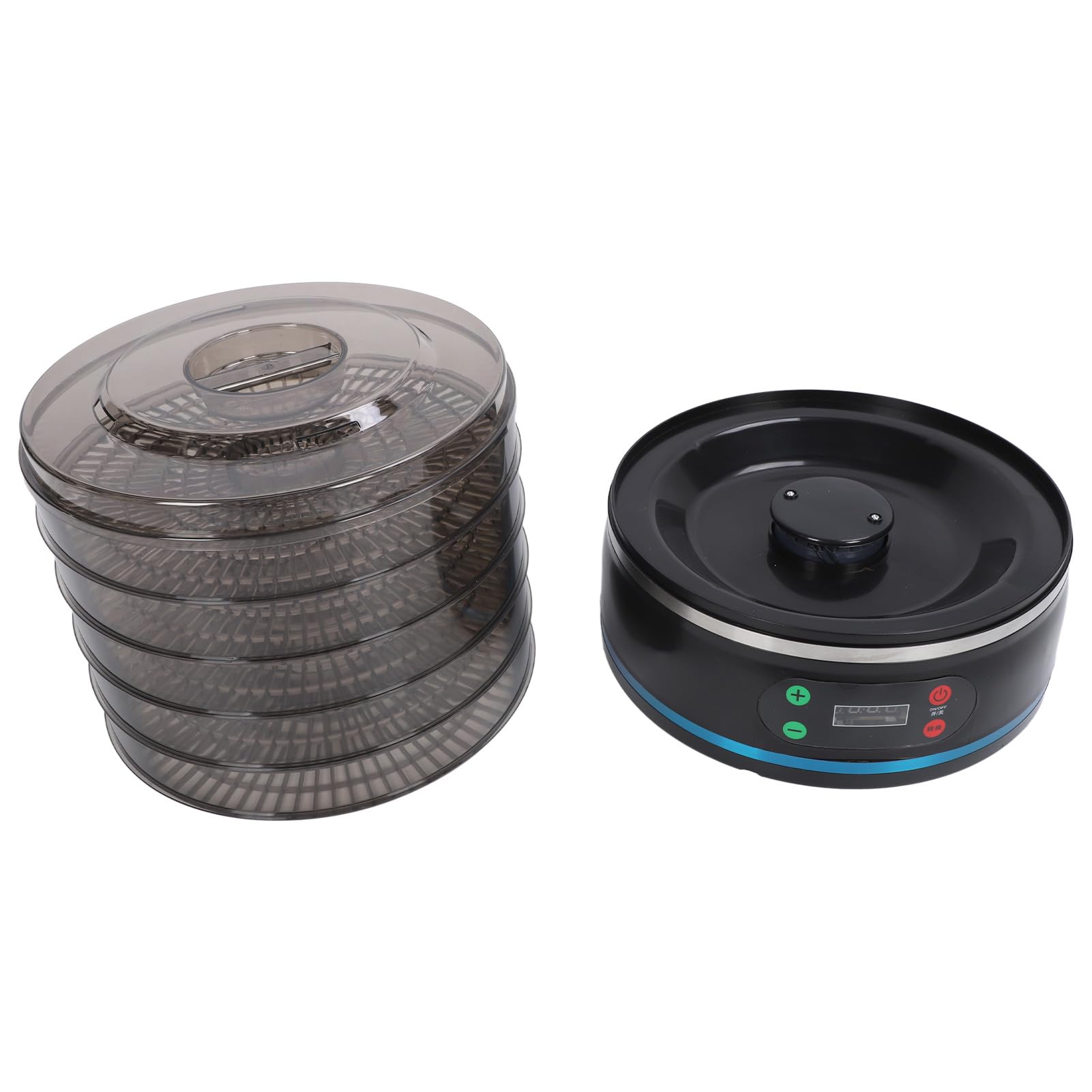 Cryfokt Máquina Deshidratadora de Alimentos Eficiente 5 Bandejas para Secar Frutas Verduras Jerky Family Essential Negro