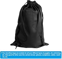 Vista 4 de PATIKIL Bolsa de gafas de esquí de microfibra para gafas de nieve, funda de almacenamiento suave, bolsa con cordón