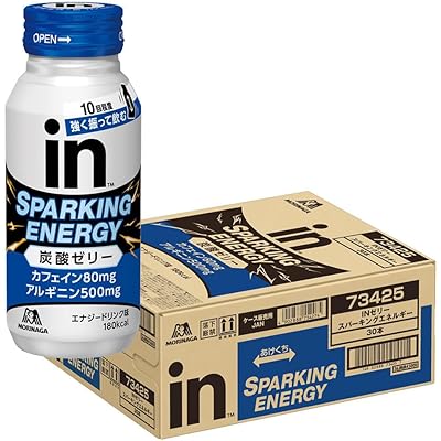 inゼリー スパーキングエネルギー(180g×30本) ゼリー飲料 炭酸ゼリー カフェイン アルギニン クエン酸 エナジードリンク味 10秒チャージ 森永製菓